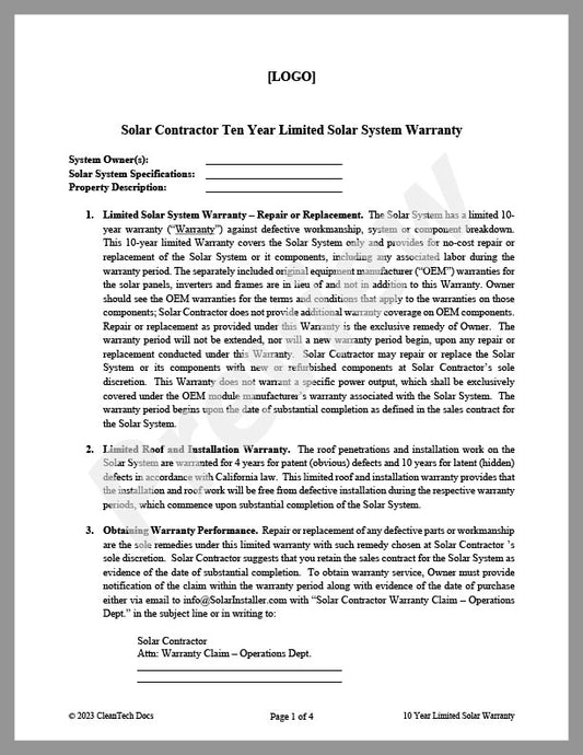 Solar Contract Solar Energy Contracts | CleanTech Docs, Inc. – Page 4 – Avanti Cleantech