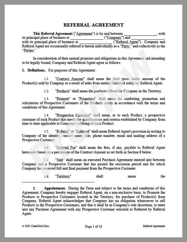 Referral Agreement